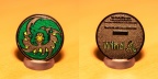 Spiral Dragon Geocoin (11144 Besuche, Bewertungspunktzahl 2.46) Wind 風 Black Nickel Spiral Dragon Geocoin