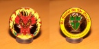 Dragon Series Geocoin (10895 Besuche, Bewertungspunktzahl 2.46) LE Red Fire Copper #001 Dragon Series Geocoin